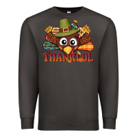 Smoke western thankful thanksgiving turkey Premium Sweatshirt - NancyCooperArtShop