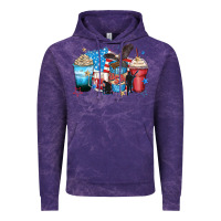 Cloud Purple usa coffee cups Vintage Hoodie - Zillion Design Studio