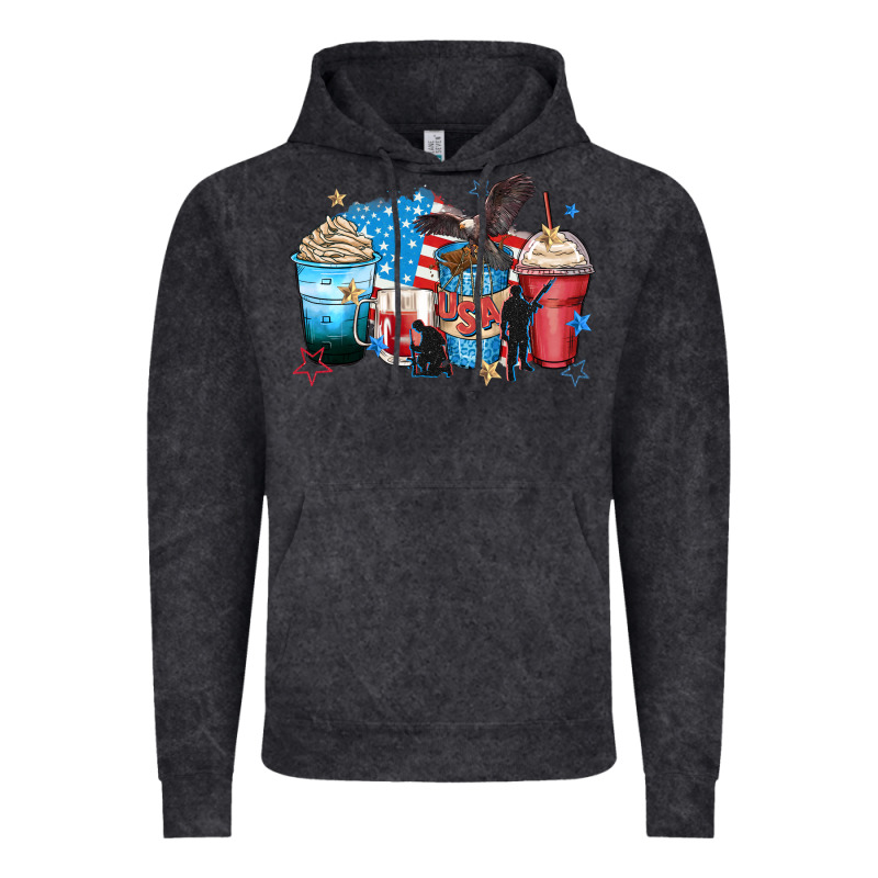 Usa Coffee Cups Vintage Hoodie by Zillion Design Studio | Teevron