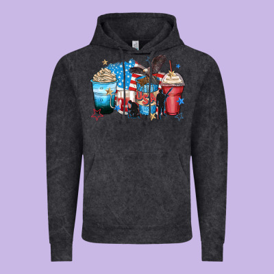 Usa Coffee Cups Vintage Hoodie Designed By Zillion Design Studio