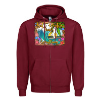 Burgundy salt water heals everything Zipper Hoodie - Jasminsmagicworld