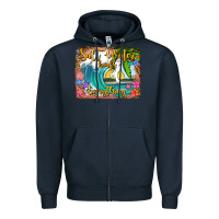 Navy salt water heals everything Zipper Hoodie - Jasminsmagicworld