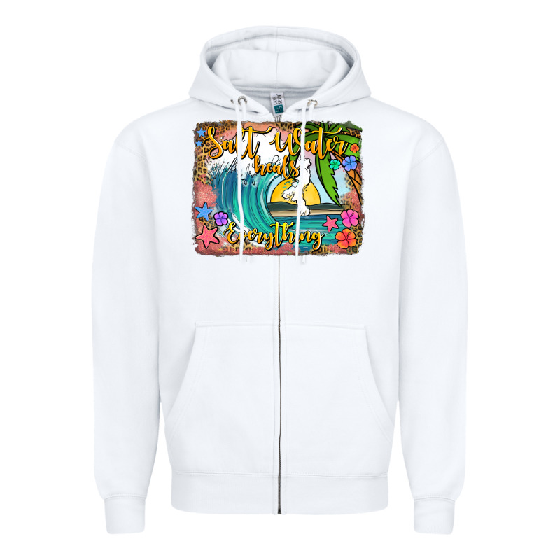 Salt Water Heals Everything Zipper Hoodie by Jasminsmagicworld | Teevron