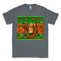 Charcoal Heather st patricks day long haired cow Classic Tee - Jasminsmagicworld