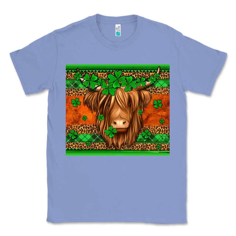 St Patricks Day Long Haired Cow Classic Tee by Jasminsmagicworld | Teevron