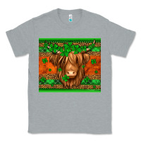 Heather Grey st patricks day long haired cow Classic Tee - Jasminsmagicworld