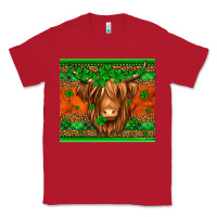 Red st patricks day long haired cow Classic Tee - Jasminsmagicworld