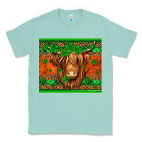 Seafoam st patricks day long haired cow Classic Tee - Jasminsmagicworld