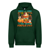 Forest Green Just a girl who loves pumpkin spice Urban Hoodie - NancyCooperArtShop