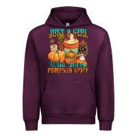 Mauve Wine Just a girl who loves pumpkin spice Urban Hoodie - NancyCooperArtShop