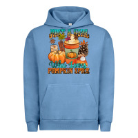 Pigment Pebble Blue Just a girl who loves pumpkin spice Urban Hoodie - NancyCooperArtShop