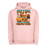 Pigment Salmon Just a girl who loves pumpkin spice Urban Hoodie - NancyCooperArtShop