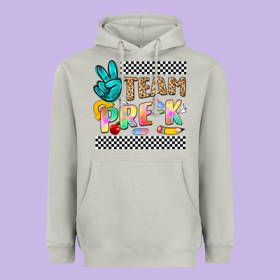 Team Pre K Heavyweight Hoodie Designed By Nancycooperartshop