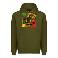 Army Green juneteenth black lives matter mug  coaster Premium Hoodie - BarkalooDesign