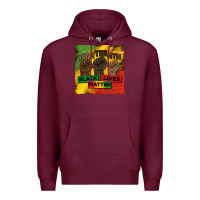 Burgundy juneteenth black lives matter mug  coaster Premium Hoodie - BarkalooDesign