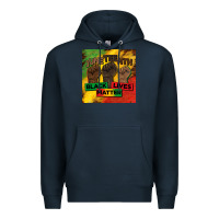 Navy juneteenth black lives matter mug  coaster Premium Hoodie - BarkalooDesign