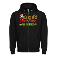 Black Baking Christmas cheer Zipper Hoodie - NancyCooperArtShop
