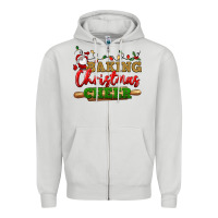Dove Grey Baking Christmas cheer Zipper Hoodie - NancyCooperArtShop