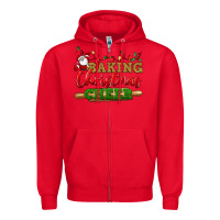 Red Baking Christmas cheer Zipper Hoodie - NancyCooperArtShop