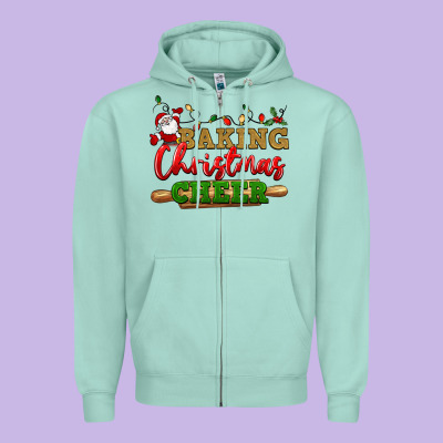 Baking Christmas Cheer Zipper Hoodie Designed By Nancycooperartshop