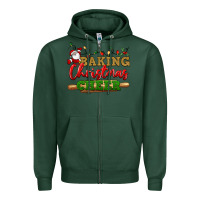 Sports Green Baking Christmas cheer Zipper Hoodie - NancyCooperArtShop
