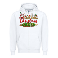 White Baking Christmas cheer Zipper Hoodie - NancyCooperArtShop