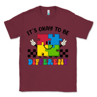 Burgundy It's Okay To Be Different Classic Tee - CowhideDigitalArt