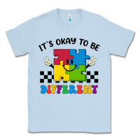 Dusty Blue It's Okay To Be Different Classic Tee - CowhideDigitalArt