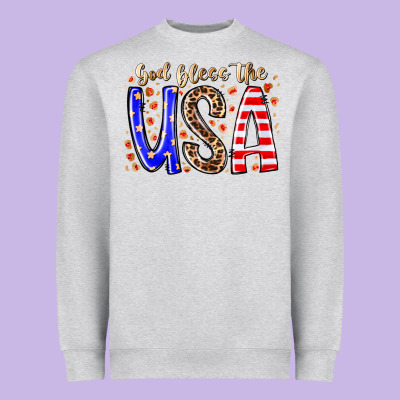 God Bless The Usa Heavyweight Sweatshirt Designed By Racoondesign