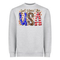 Heather Grey god bless the usa Heavyweight Sweatshirt - RacoonDesign