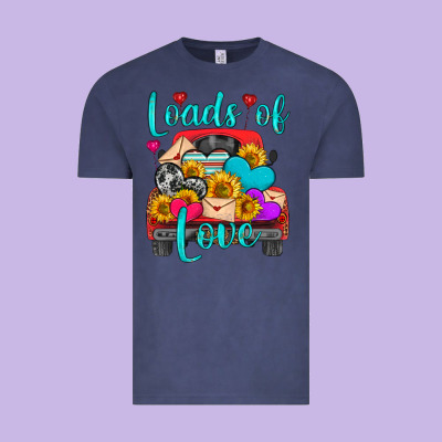 Loads Of Love With Truck Vintage Tee Designed By Hra Design Shop