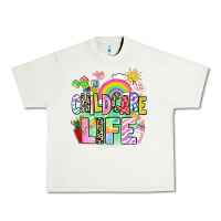 Pistachio childcare life Urban Heavy Tee - AdoDesignShop