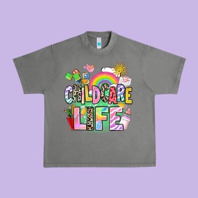 Childcare Life Urban Heavy Tee Designed By Adodesignshop