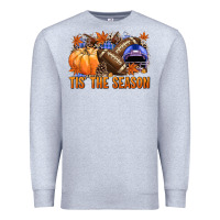 Heather Grey tis the season football Premium Sweatshirt - NancyCooperArtShop