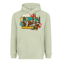 Matcha school vibes Heavyweight Hoodie - NancyCooperArtShop