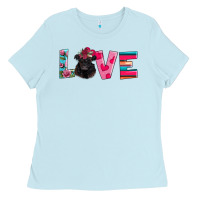 Baby Blue belted galloway Ladies Tee - AdoDesignShop