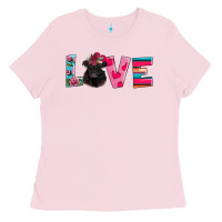 Bubblegum Pink belted galloway Ladies Tee - AdoDesignShop