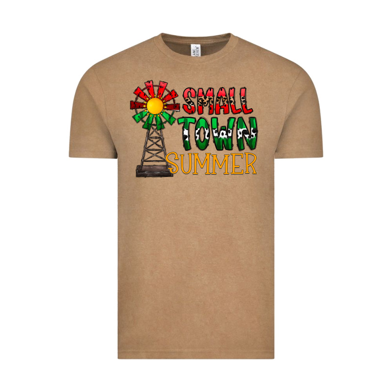 Small Town Summer Vintage Tee by CowhideDigitalArt | Teevron