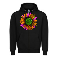 Black halloween sunflower Zipper Hoodie - Jasminsmagicworld