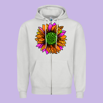 Halloween Sunflower Zipper Hoodie Designed By Jasminsmagicworld