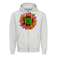 Dove Grey halloween sunflower Zipper Hoodie - Jasminsmagicworld