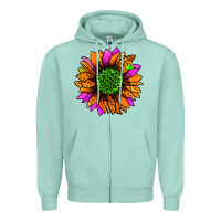 Seafoam halloween sunflower Zipper Hoodie - Jasminsmagicworld