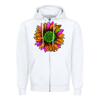 White halloween sunflower Zipper Hoodie - Jasminsmagicworld