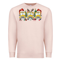 Pale Pink christmas school bus Premium Sweatshirt - MaliasSmallBusiness