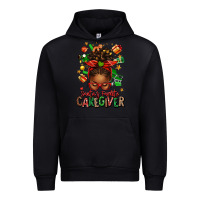 Black santas favorite caregiver afro messy bun Urban Hoodie - texasbilliewilder