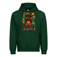 Forest Green santas favorite caregiver afro messy bun Urban Hoodie - texasbilliewilder