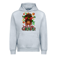 Heather Grey santas favorite caregiver afro messy bun Urban Hoodie - texasbilliewilder