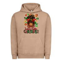 Pigment Burro santas favorite caregiver afro messy bun Urban Hoodie - texasbilliewilder