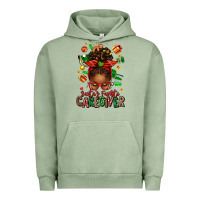 Pigment Oil Green santas favorite caregiver afro messy bun Urban Hoodie - texasbilliewilder