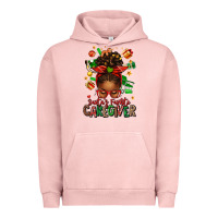 Pigment Salmon santas favorite caregiver afro messy bun Urban Hoodie - texasbilliewilder